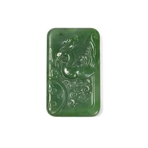75cts Imperial Sannan Skarn Dragon-Phoenix Pendant, Approx 28x47mm, 1pcs