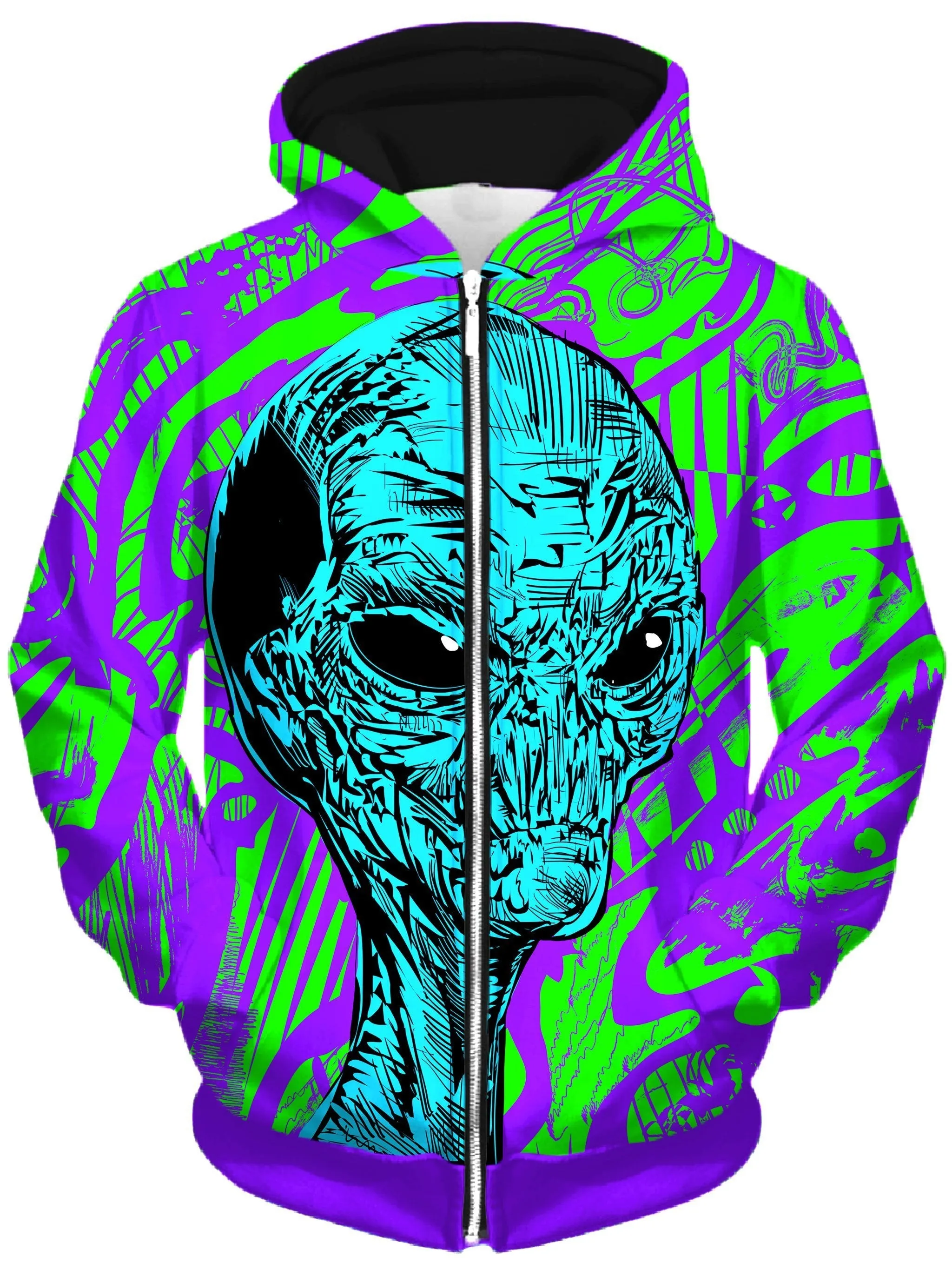 Alien Unisex Zip-Up Hoodie (Clearance)