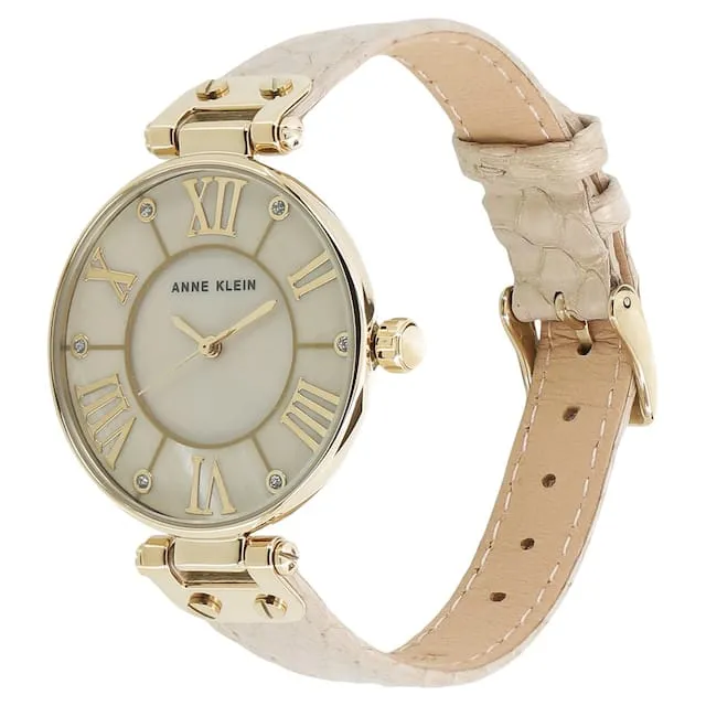 Anne Klein Ceramics Golden Dial Women 34mm