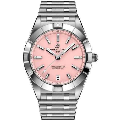 Breitling Chronomat Pink Dial Women 32mm