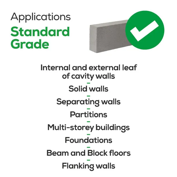 Celcon Block Standard Grade Block - 440 x 215 x 150mm