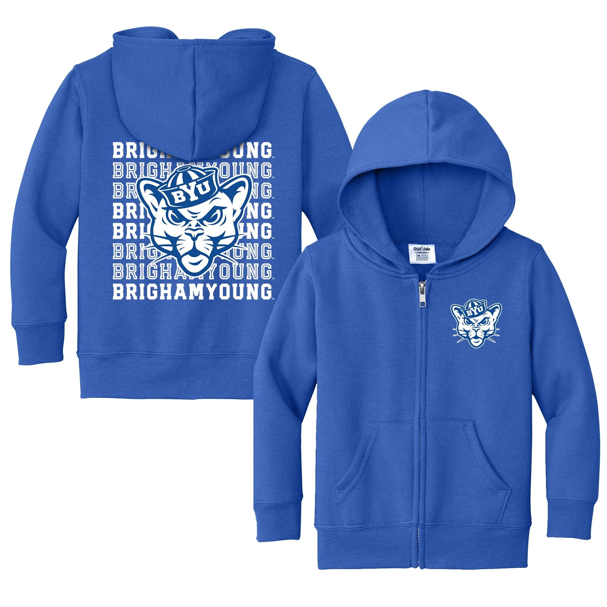 Chad & Jake BYU Cougars Toddler Royal Retro Full-Zip Hoodie