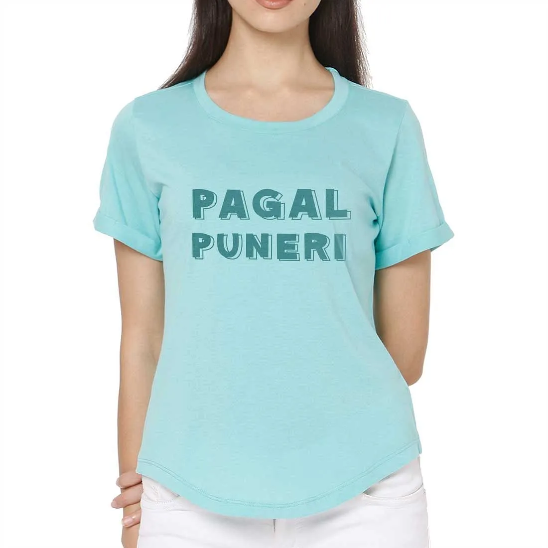 College T Shirts For Women Pune City Tees - Crazy Puneri