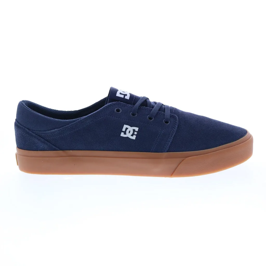 DC Trase Suede ADYS300652-NGM Mens Blue Suede Skate Inspired Sneakers Shoes