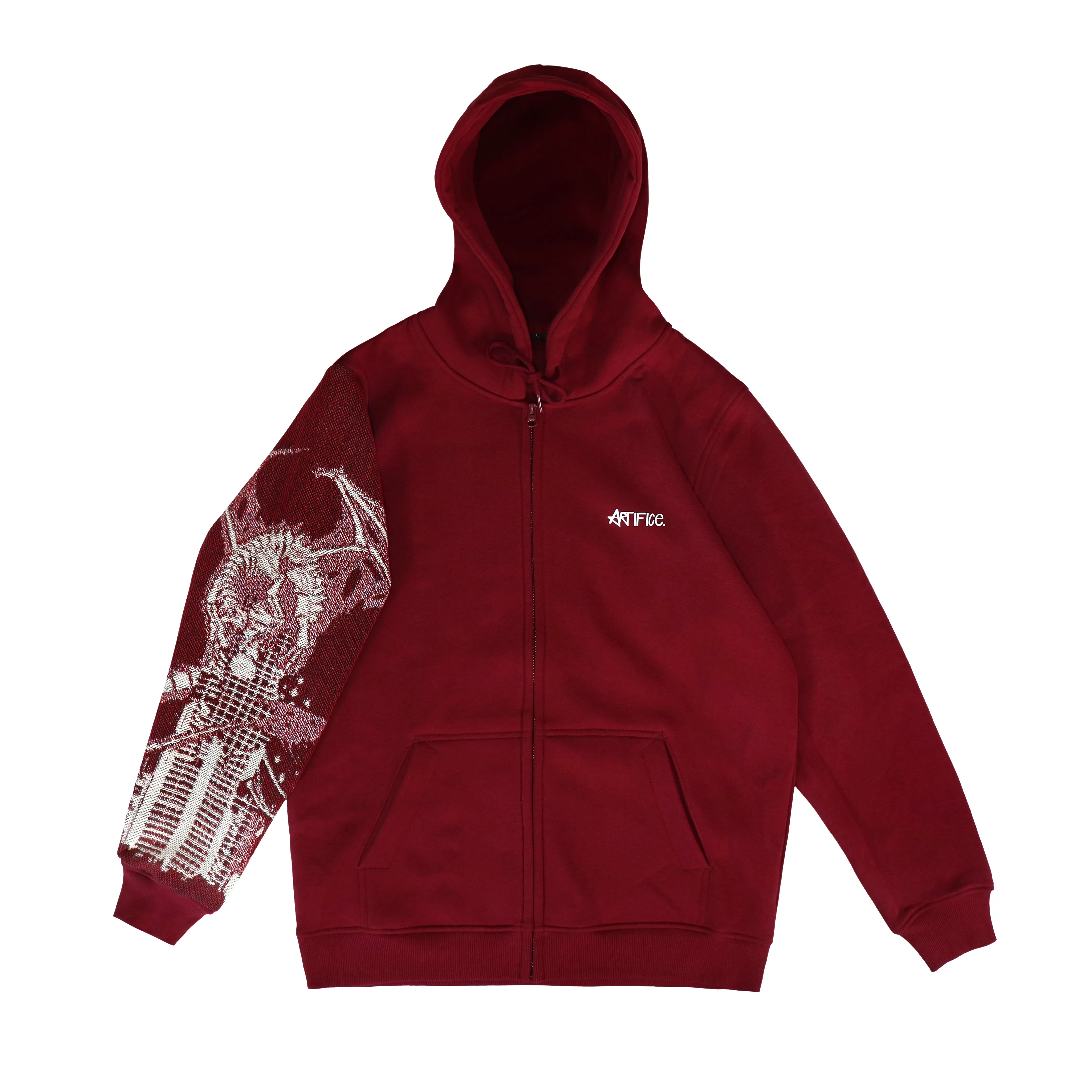 ''Dragon destroying a city Sleeve Artifice. Hoodie Zipped