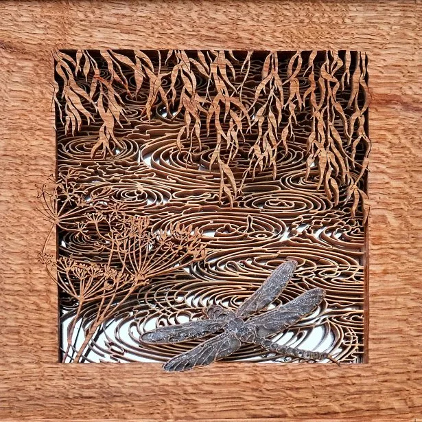 Dragon Under Willows - Greetings Card