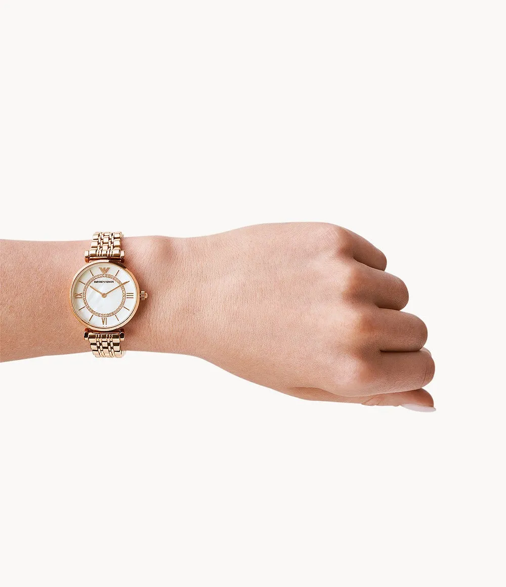 Emporio Armani Gianni T-Bar Off-White Dial Women 32mm