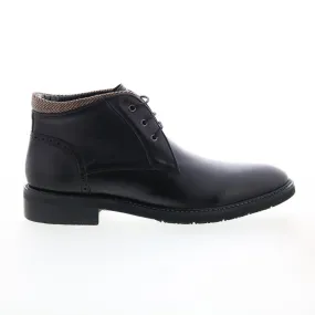 English Laundry Patterson EL2480B Mens Black Leather Lace Up Chukkas Boots