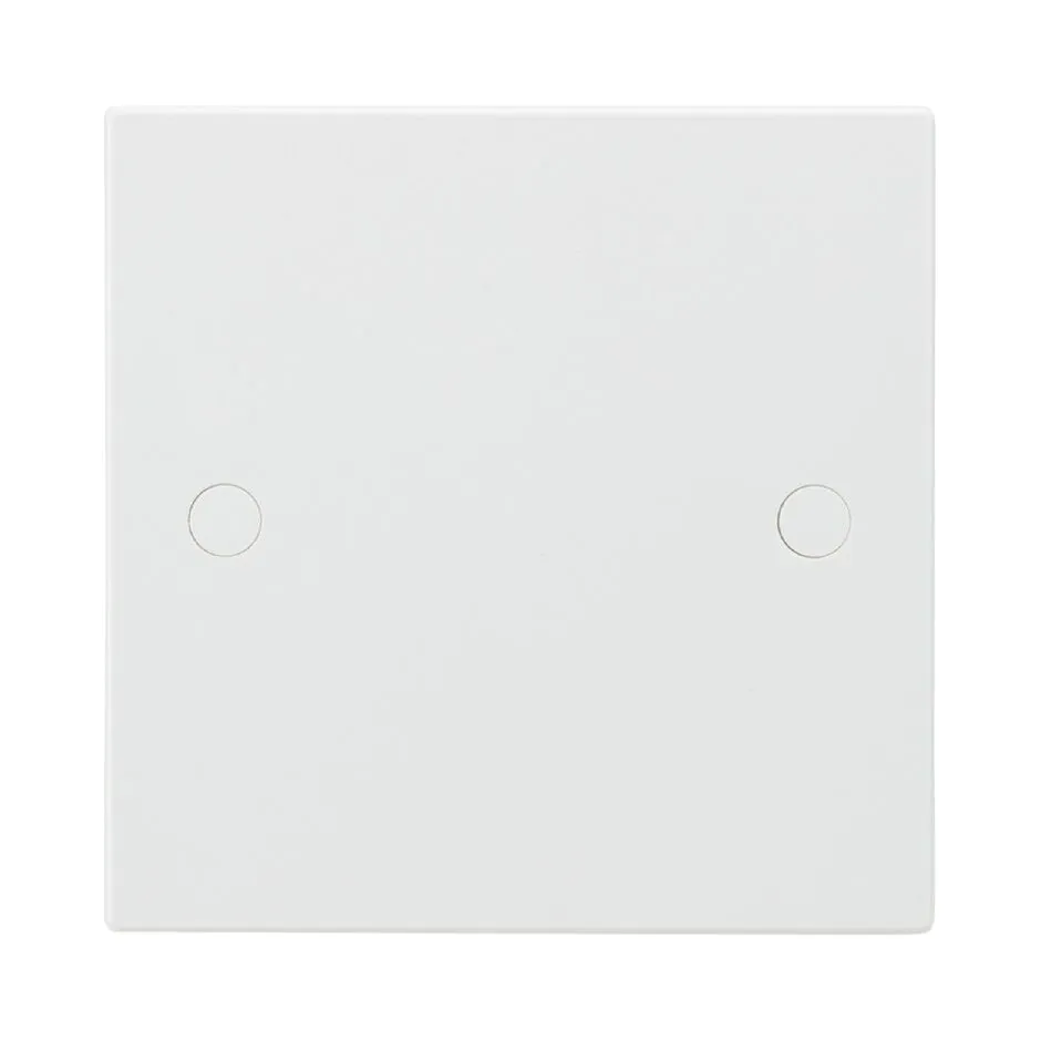 Knightsbridge Square Edge Blanking Plate 1 Gang White