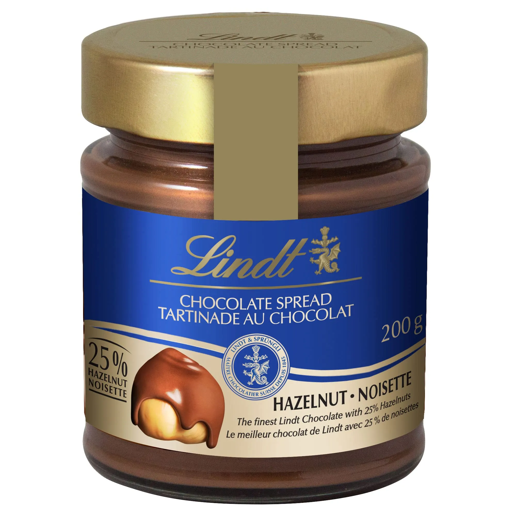 Lindt Hazelnut Milk Chocolate Spread, 200g/7.1 oz. Imported from Canada