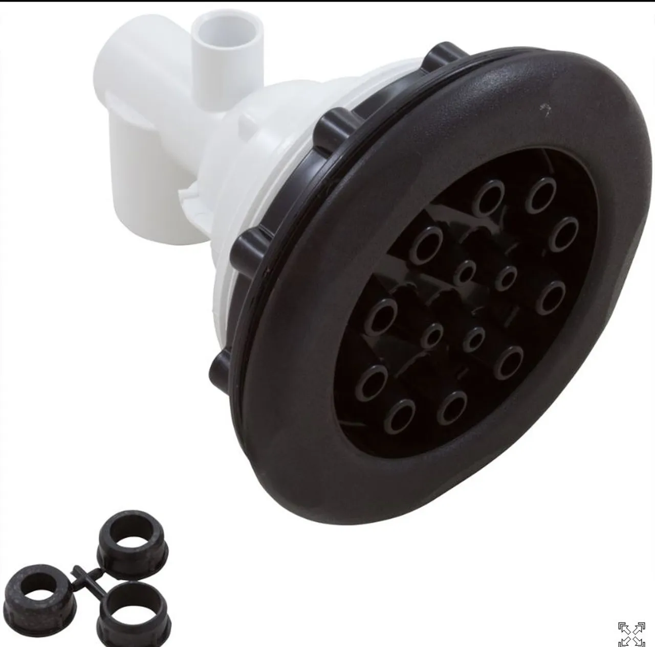 Master Massage Adjustable Jet Complete 210-7151 Black Scalloped