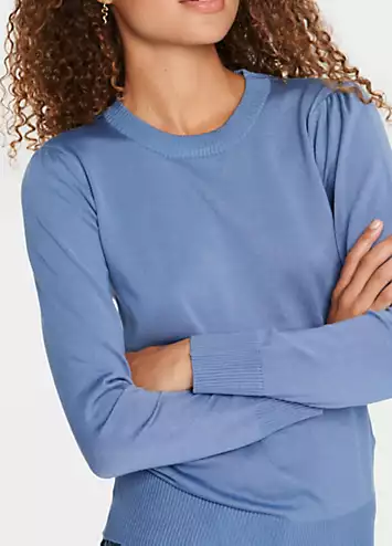 Mila Long Sleeve Crew Neck Pullover by Saint Tropez | Look Again