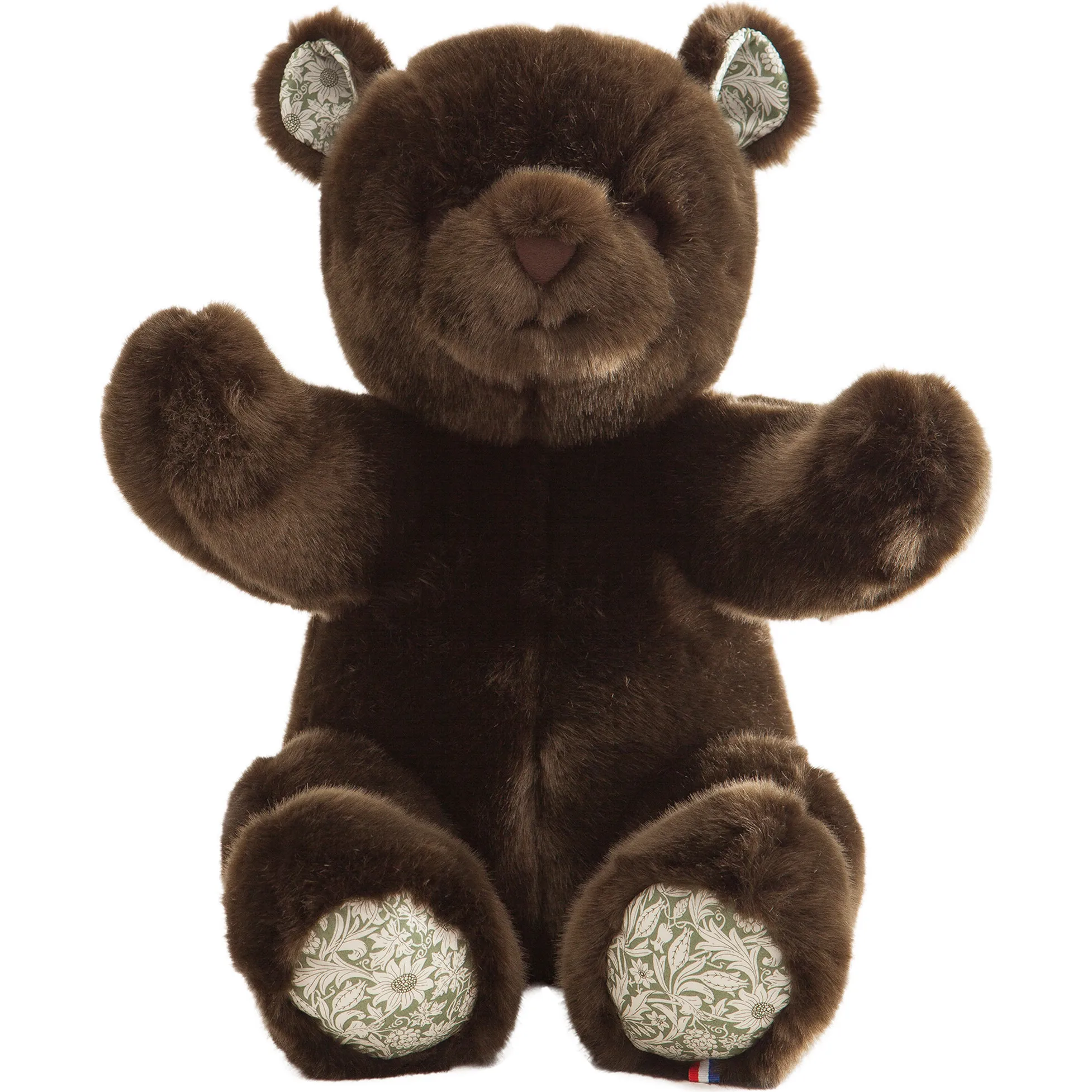 Pamplemousse Peluches Robert the Bear, Chocolate/Khaki