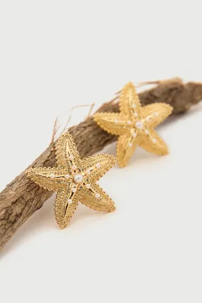 Perfect Stranger Delphine Starfish Pearl Earrings 18K Gold