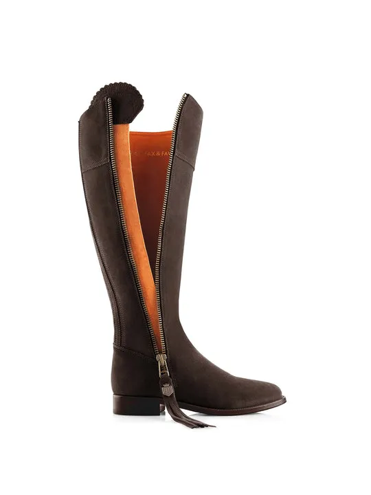 Regina       30% Off   |   Save £118.50  chocolate Flat Knee-high Boots        - Sporting Fit