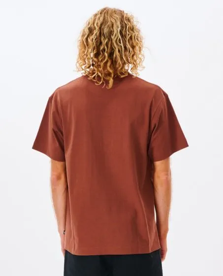 Rip Curl Quality Surf Products Mens Pocket Tee - Dusted Chocolate