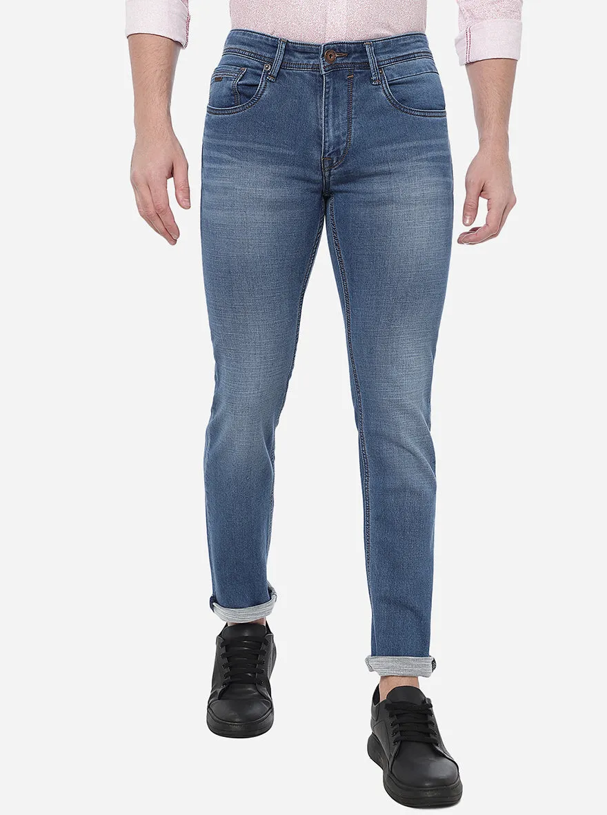 River Blue Washed Narrow Fit Jeans | Greenfibre