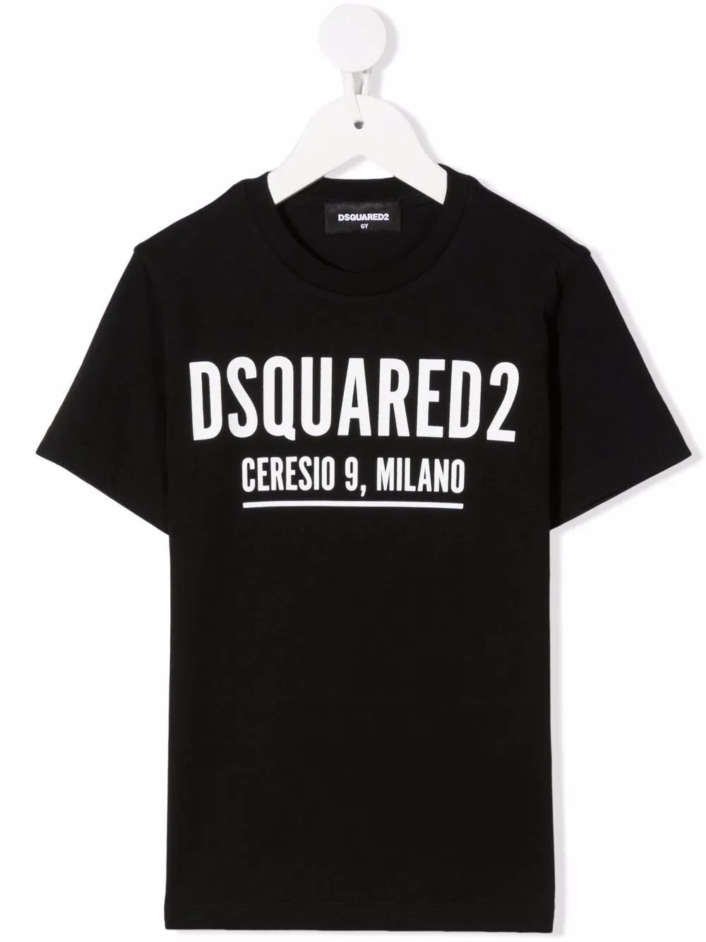 Ropa para nios - camiseta negra logo milano DSQUARED2