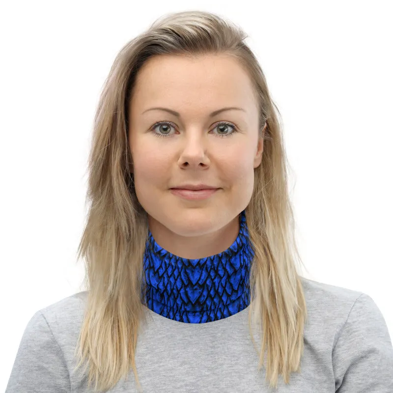 Sapphire Dragon Scale Neck Gaiter