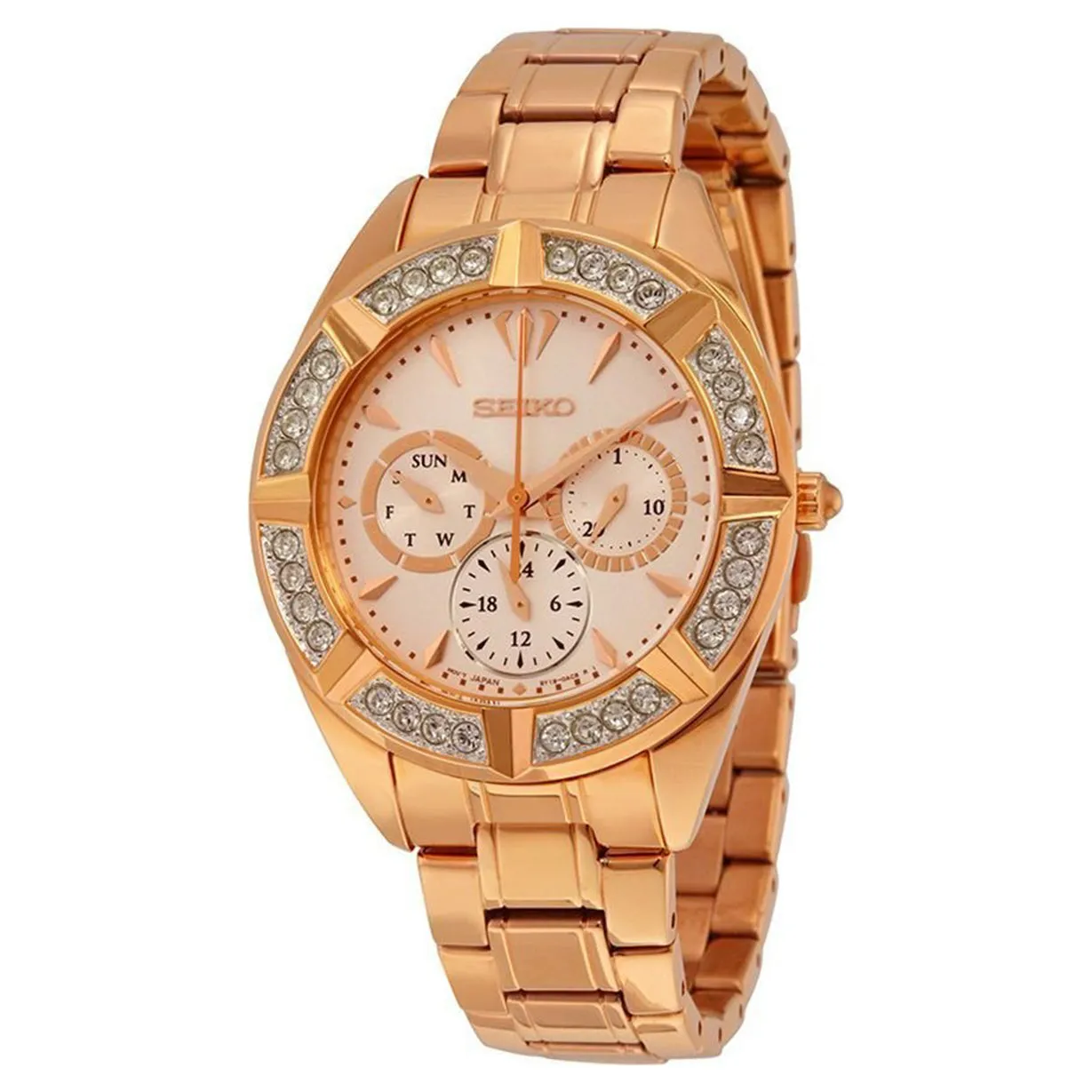 Seiko Lord Rose Gold Dial Women 38mm