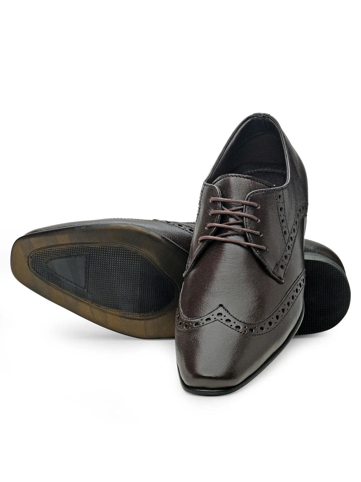 Teakwood Leather Men's Brown Derby Shoes