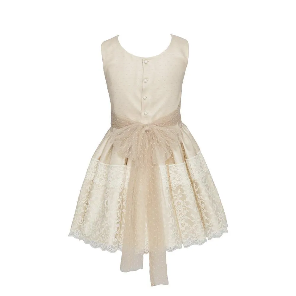 Vestido de ceremonia M046 corto en manga corta para nia Marla