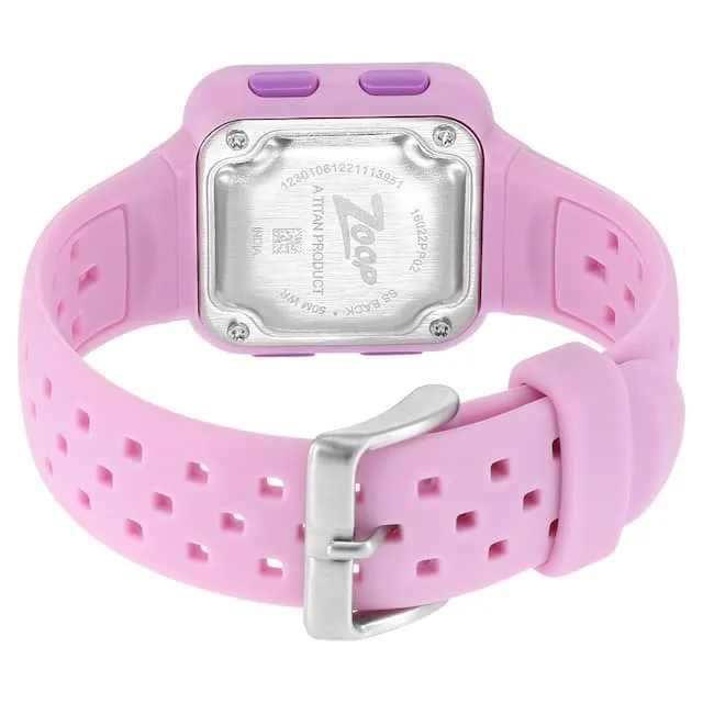 Zoop Digital Pink Dial Silicone Strap